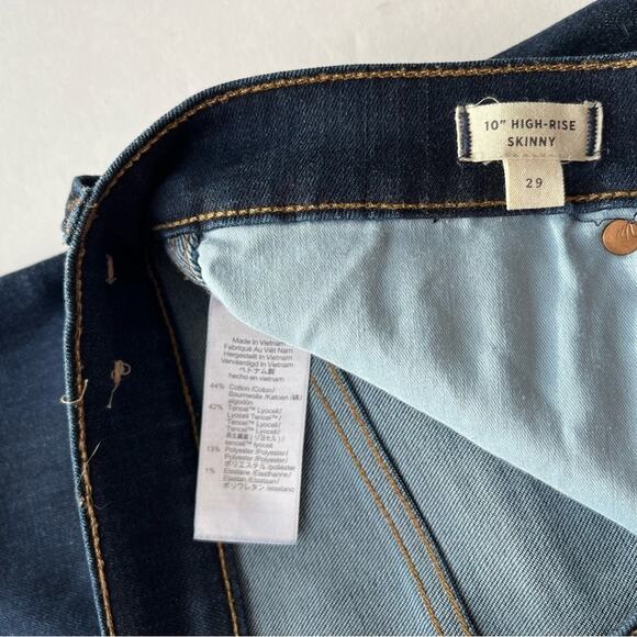 Madewell 10" High Rise Skinny Jean in Woodland Wash 29 - Picture 6 of 9